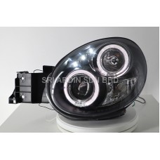 Subaru Impreza WRX GD 00-02 V7 Black Projector Headlamp w Ring & LED